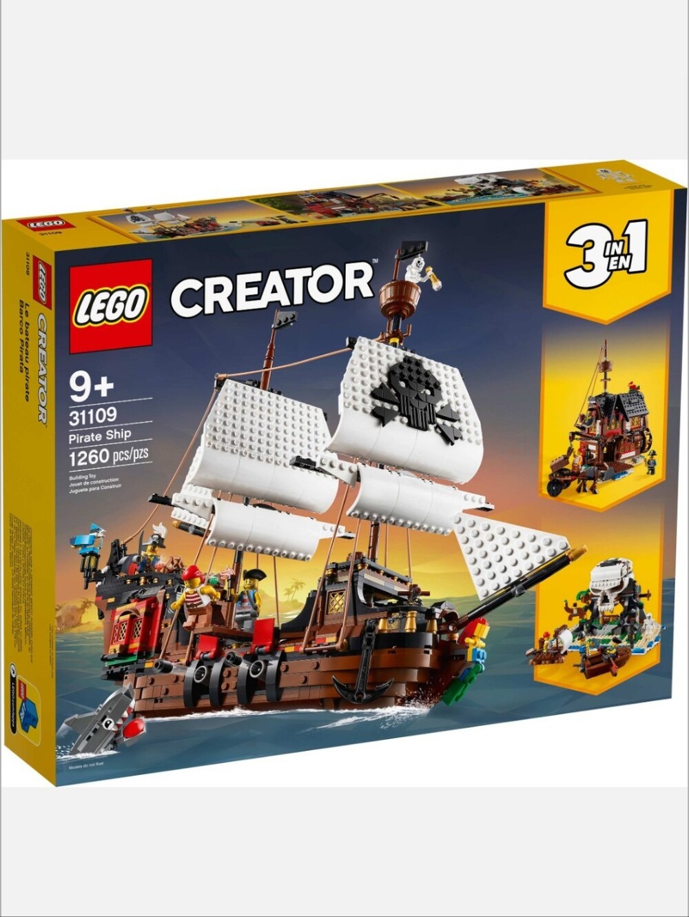 Lego Creator 3 In 1 Pirate Ship Building Set 31109 *Read